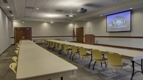Headquarters Meeting Room A in classroom configuration