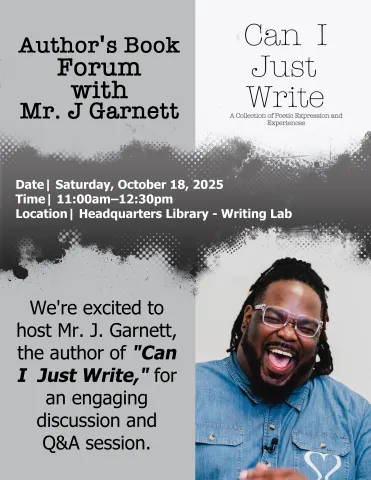 Author's Book Forum with Mr. J Garnett
